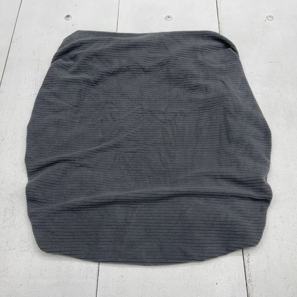 Ohsio Dark Gray Textured Couch Seat Slip Cushion Cover